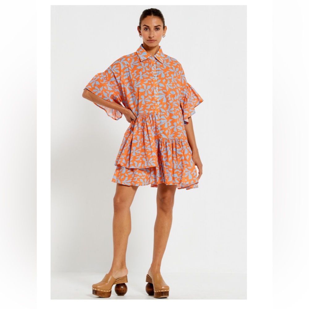 Bohemian Traders Genoa Mini Dress in Sea Floral